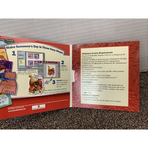 VTG Broderbund Calendar Creator 8 & american Greetings CreateaCard For Windows - Picture 6 of 9